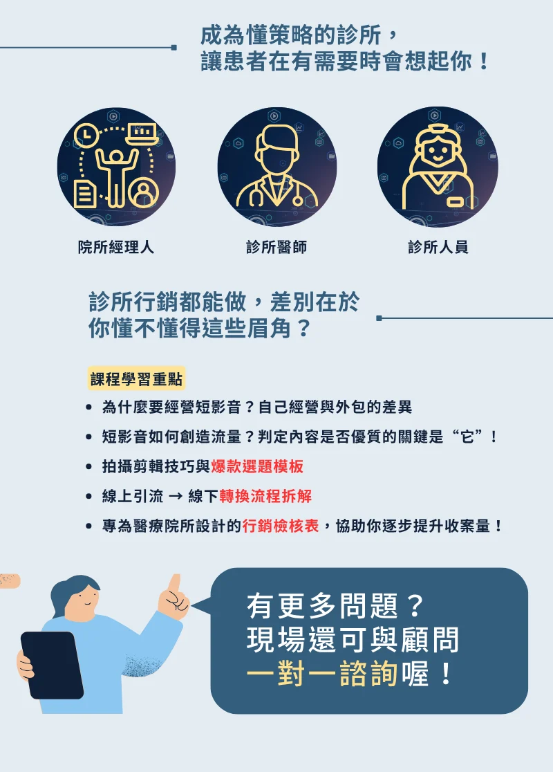 成為懂策略的診所, 讓患者在有需要時會想起你!